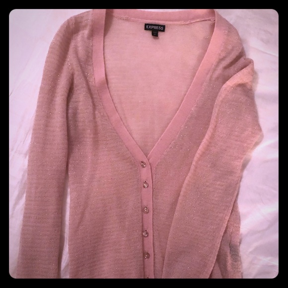Express Sweaters - Light pink button up sweater from express Express Sweaters - Light pink button up sweater from express